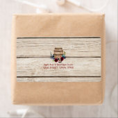 Étiquette Bourgogne Floral Barrel Mariage de automne (En situation)