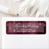 Étiquette Bourgogne - Rose Gold String Mariage à étincelles (En situation)