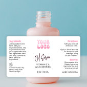 Étiquette Bouteille avec compte-gouttes Retro Pink 60ml avec
