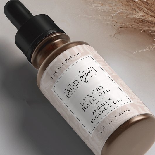 Étiquette Bouteille compte-gouttes 2OZ avec motif boho tons 