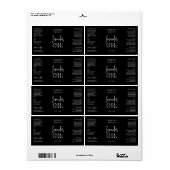 Étiquette Bouteille Cosmétique Noire moderne envelopper auto (Feuille entière)