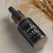 Étiquette Bouteille Cosmétique Noire moderne envelopper auto