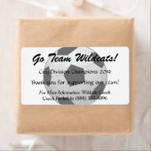 Étiquette Bouteille de collecte de fonds de balle de footbal (En situation)