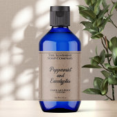 Étiquette Bouteille de cosmétique style papier Kraft