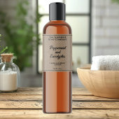 Étiquette Bouteille de cosmétique style papier Kraft