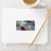 Étiquette Bouteille de gouttelette Arrière - plan en pierre  (En situation)