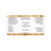 Étiquette Bouteille de gouttelettes à huile blanche et tissé (Devant)