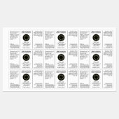 Étiquette bouteille de gouttelettes de cosmétique  (Feuille)