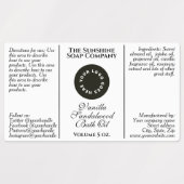 Étiquette bouteille de gouttelettes de cosmétique  (Design 1)