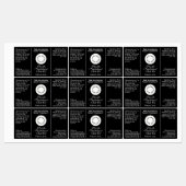 Étiquette bouteille de gouttelettes de cosmétique  (Feuille)