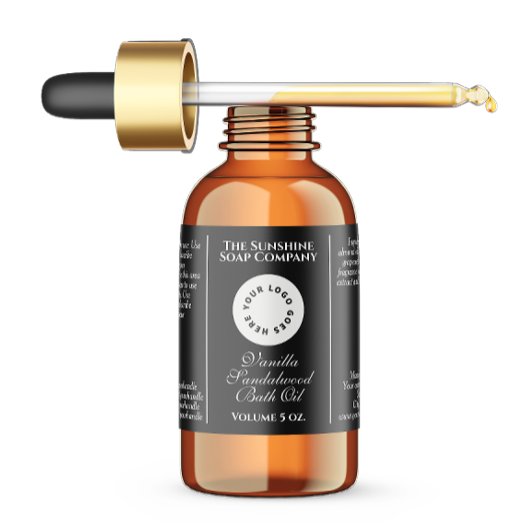 Étiquette bouteille de gouttelettes de cosmétique 