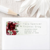 Étiquette Bouteille De Peonies Mariage Enveloppe Plain Adres (En situation)