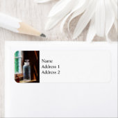 Étiquette Bouteille de réactif et petite bouteille Brown (En situation)