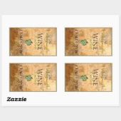 Étiquette bouteille de vin (Feuille)