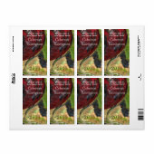 Étiquette bouteille de vin (Feuille entière)