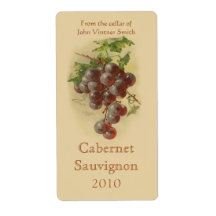 Étiquette bouteille de vin