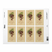 Étiquette bouteille de vin (Feuille entière)
