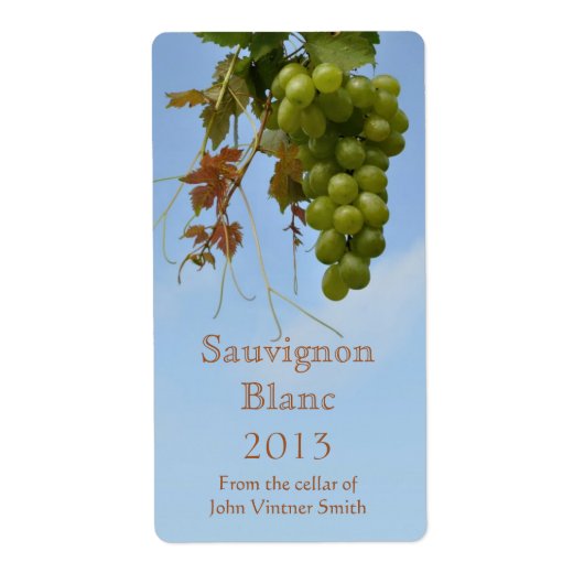 Étiquette bouteille de vin blanc (Devant)