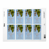 Étiquette bouteille de vin blanc (Feuille entière)