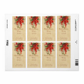 Étiquette bouteille de vin de cassis (Feuille entière)