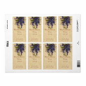 Étiquette bouteille de vin de cassis (Feuille entière)