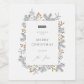 Étiquette bouteille de vin de vacances AMQ (Étiquettes simples)