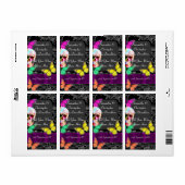 Étiquette Bouteille de vin mariage gothique (Feuille entière)