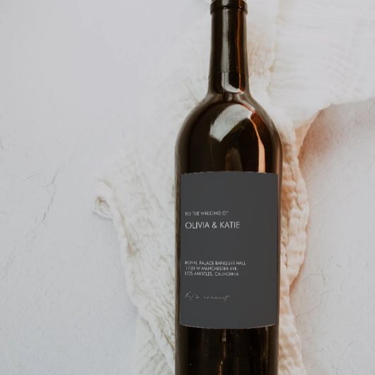 Étiquette bouteille de vin noir Modèle