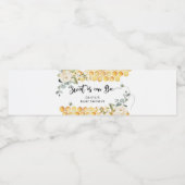 Étiquette bouteille d'eau baby shower d'abeilles (Étiquettes simples)