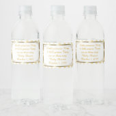 Étiquette bouteille d'eau, baby shower jumeau, or  (Bouteilles)
