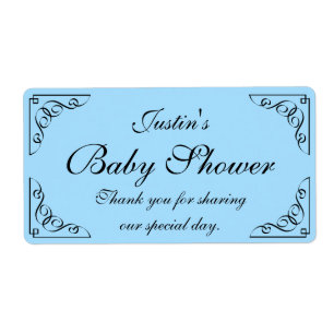 Étiquette Bouteille d'eau de baby shower personnalisée étiqu
