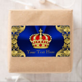 Étiquette Bouteille d'eau du Baby shower Royal Blue de Regal (En situation)