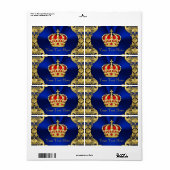 Étiquette Bouteille d'eau du Baby shower Royal Blue de Regal (Feuille entière)