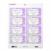 Étiquette Bouteille d'eau Lavender & Grey Mum - customisez-l (Feuille entière)