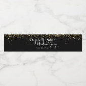 Étiquette bouteille d'eau Parties scintillant or (Étiquettes simples)