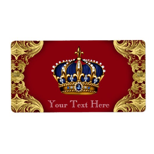 Étiquette Bouteille d'eau Prince Baby shower (Devant)