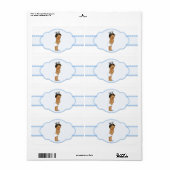 Étiquette Bouteille d'eau Prince Baby shower (Feuille entière)