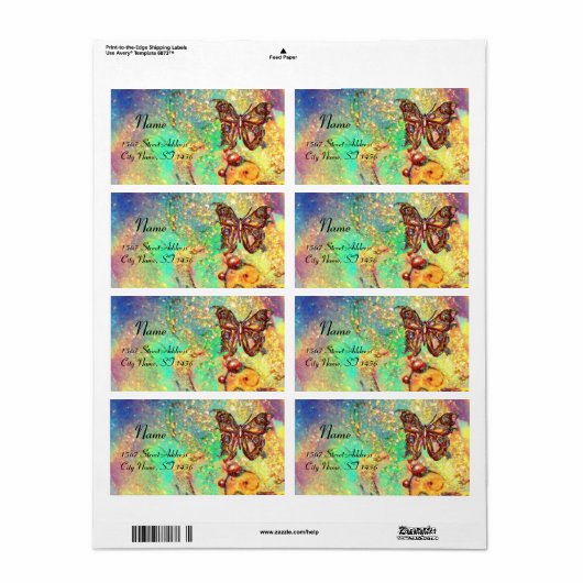 Étiquette BOUTEILLE EN ÉPARGNES, bleu jaune rouge vert (Feuille entière)