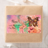 Étiquette BOUTEILLE EN ÉPARGNES, vert rose (En situation)