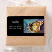 Étiquette BOUTEILLE MAGIQUE EN Noir BLEU (En situation)