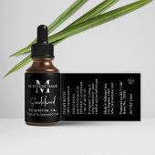 Étiquette Bouteille minimale à goutte d'huile essentielle no