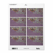 Étiquette Bouteilles d'aquarelle avec motif floral moderne (Feuille entière)