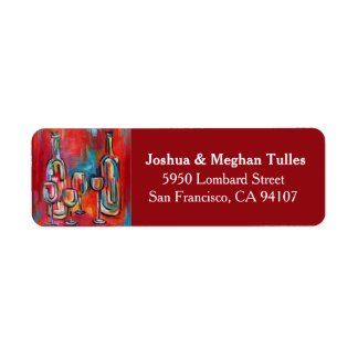 Étiquette Bouteilles et verres Il Vino