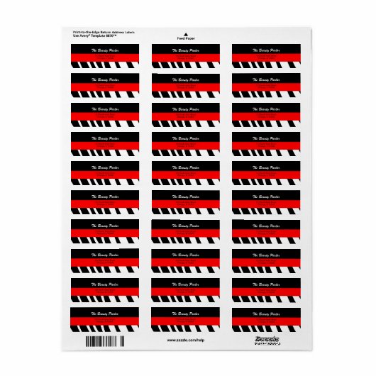 Étiquette Boutique (Feuille entière)