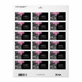 Étiquette Boutique 311 Glitz - Léopard Chandelier rose (Feuille entière)