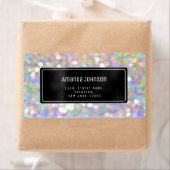 Étiquette Boutique encadrée Holographique RSVP Boutique en l (En situation)