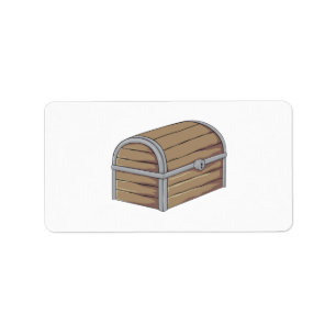 Étiquette Bouton en bois antique fait sur commande de coffre