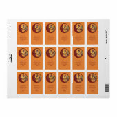 Étiquette Bouton paysage - Plume de lune Kokopelli 1 (Feuille entière)