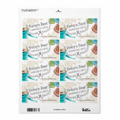 Étiquette Boutons de ruban ciseaux shabby chic couture (Feuille entière)