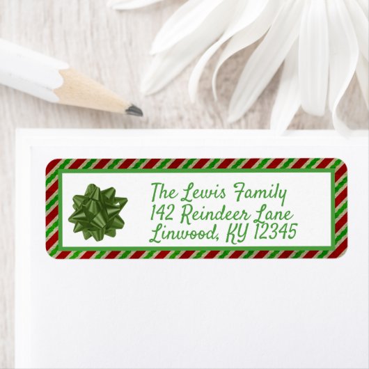 Étiquette Bow de Noël (En situation)